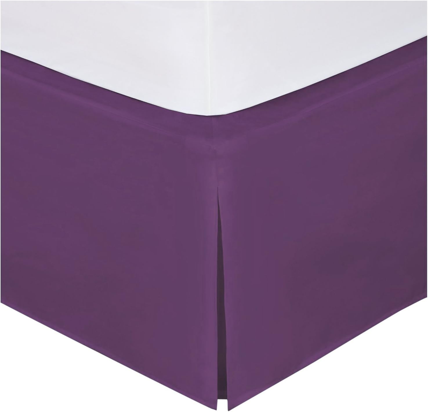 Hotel Collection Bedskirt with 14 Drop Solid Dark Purple