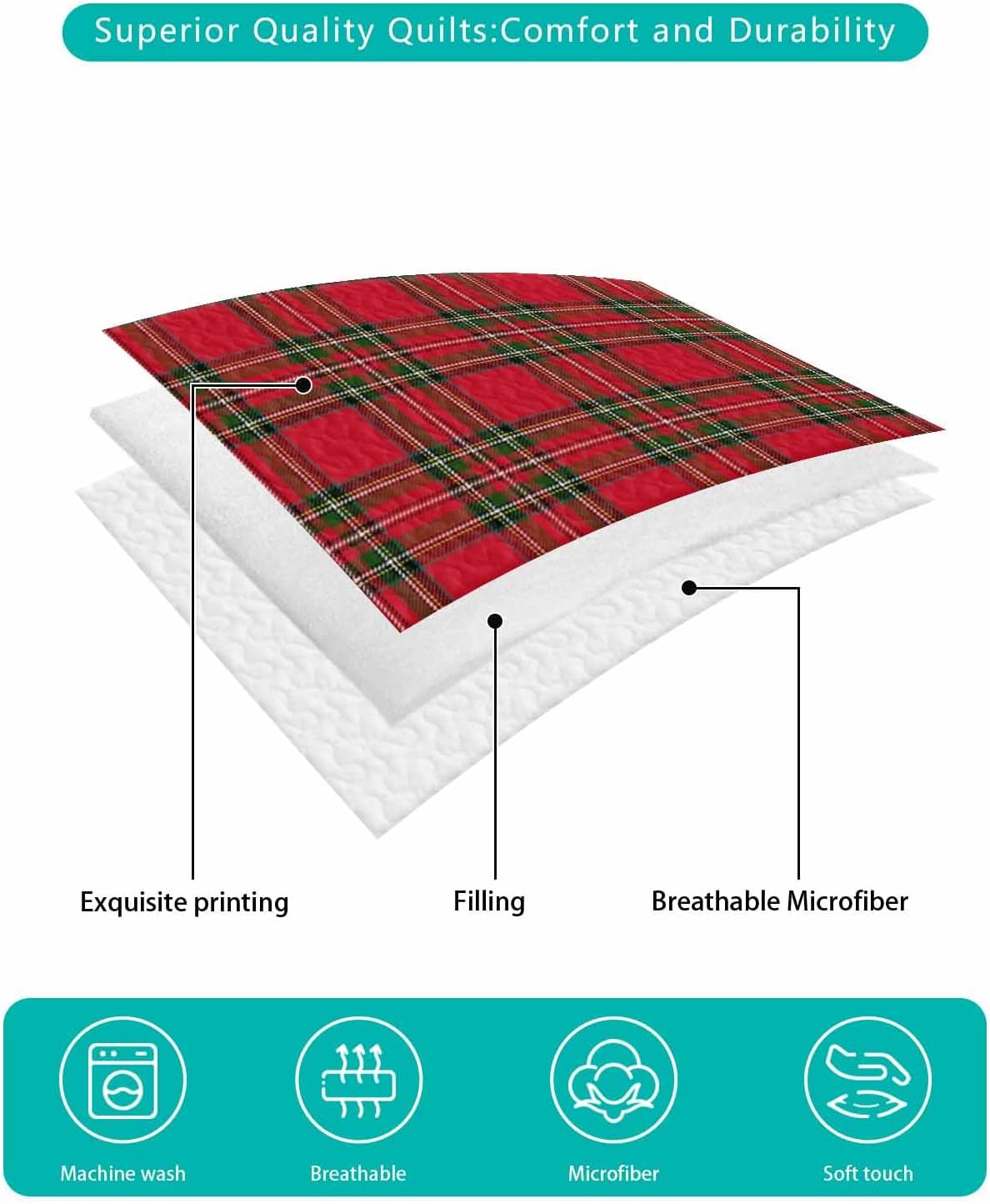 Chees D Zone 3 Piece Quilt Set with Pillow Shams 1