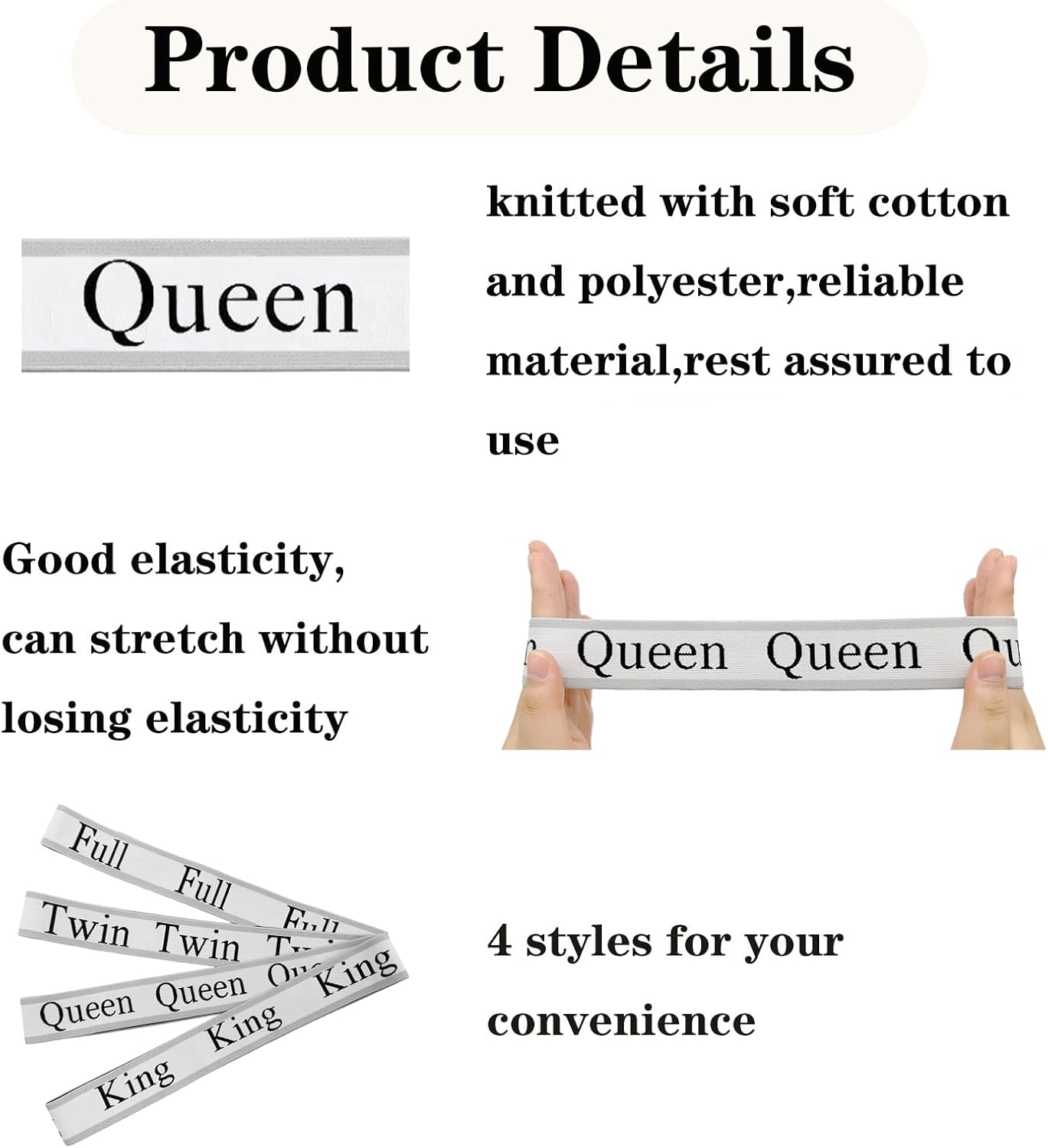 6Pcs Sheet Organizer Bands for Queen Sheets