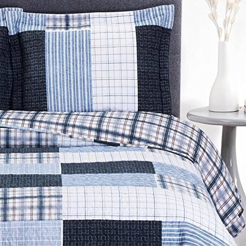 Zoe Microfiber Twin XL Quilt Set 2 Piece Reversible Coverlets