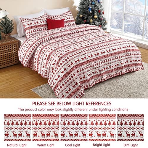 CAROMIO Christmas Quilt Set King Size