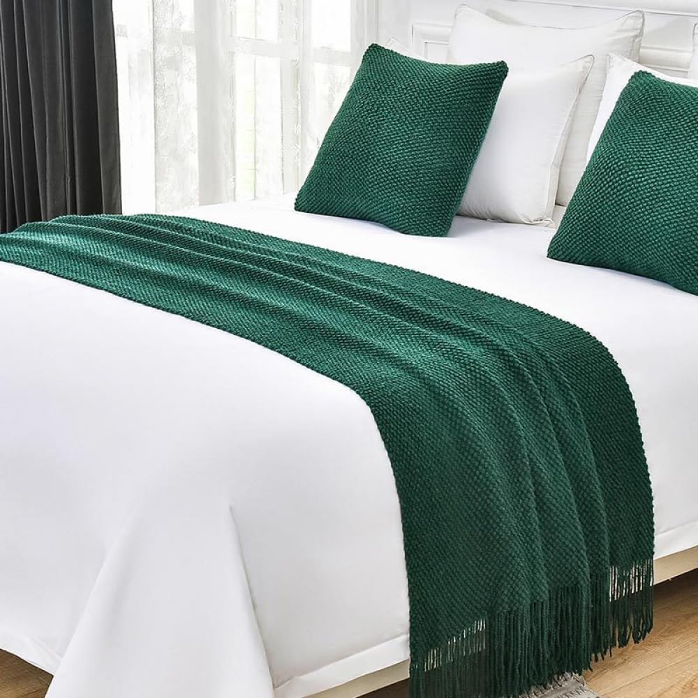 JONKMY Orange Bed Runner Scarf Bedspread
