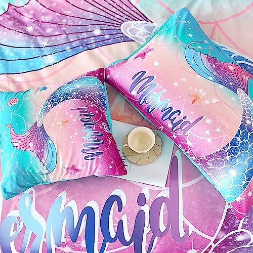 RYNGHIPY Mermaid 6Pcs Comforter Set Twin Size