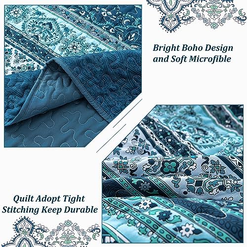 WONGS BEDDING Boho Quilt Set Cal King