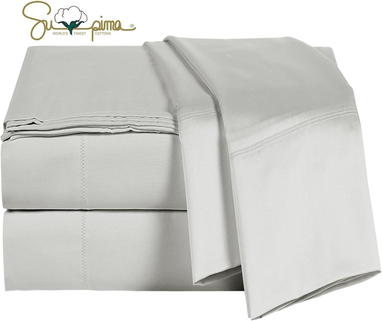 ELINEN 100 Supima Cotton Queen Sheet Set 4PCS 600 Thread Count