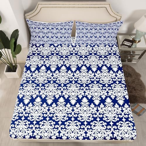 Gothic Floral Queen Fitted Sheet Set