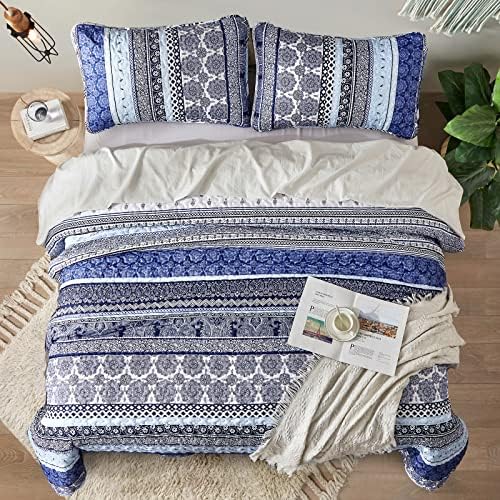 WONGS BEDDING Boho Quilt Set Queen Size 1