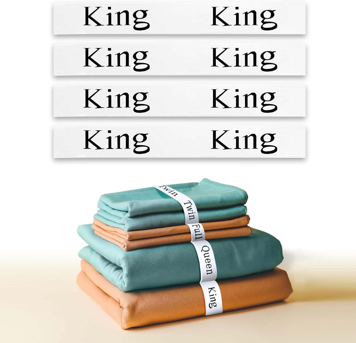 WAJACFUN Bed Sheet Organizer Bands King 4 Pack
