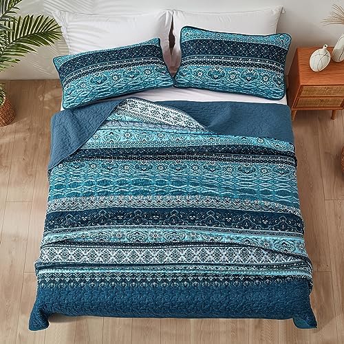 WONGS BEDDING Boho Quilt Set Cal King