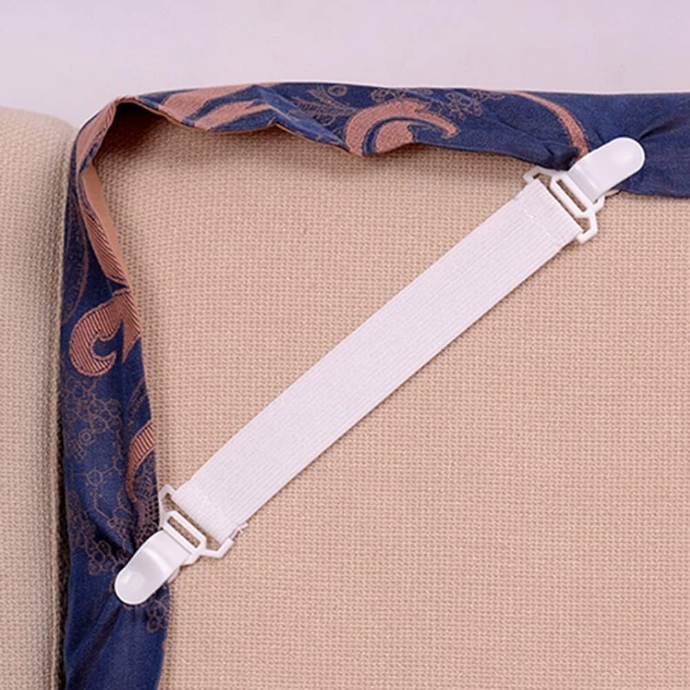 4Pcs White Sheet Holder Straps for Twin Queen King Mattress 1