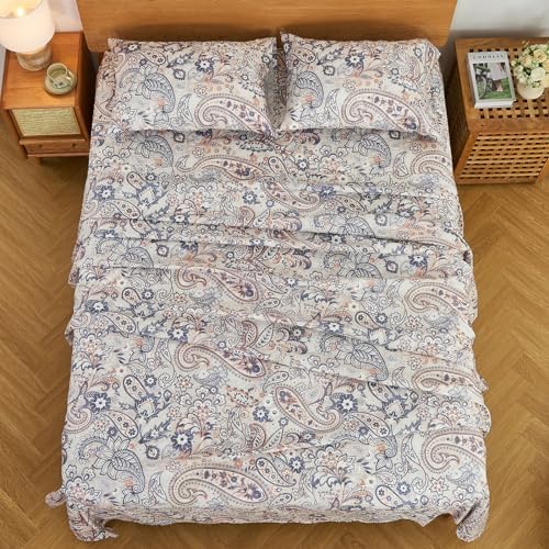 Gogreen Cal King Sheet Set 4PC Deep Pocket Paisley