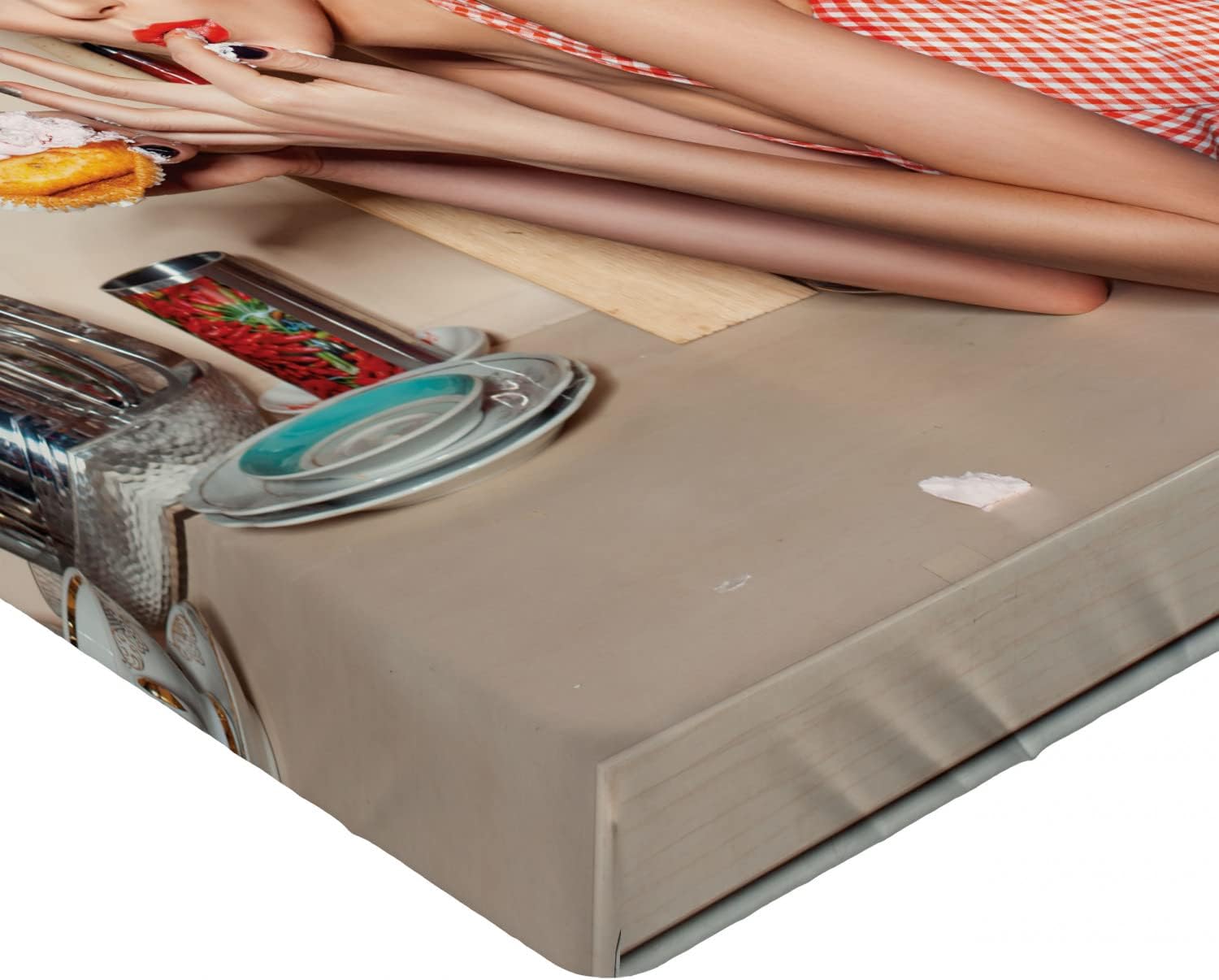 Ambesonne Pin-Up Girl Fitted Sheet California King 1