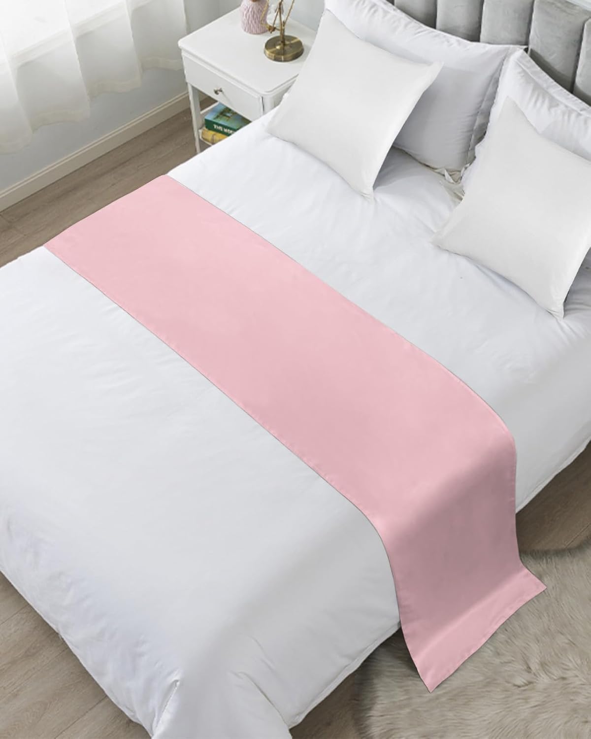 Homechoid Blush Pink Bed Runner Cal King Size 1