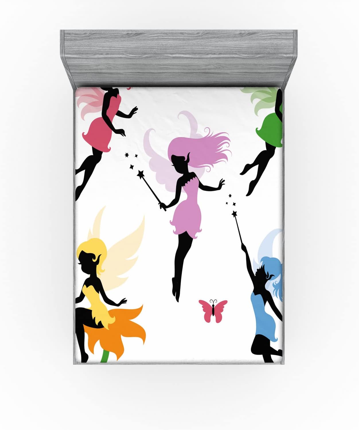 Ambesonne Fantasy Fitted Sheet Multicolor California King