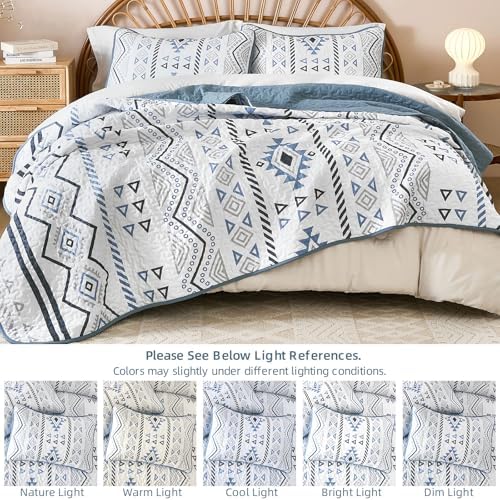 Drucon Boho Aztec Quilt Set 3 pcs King Size