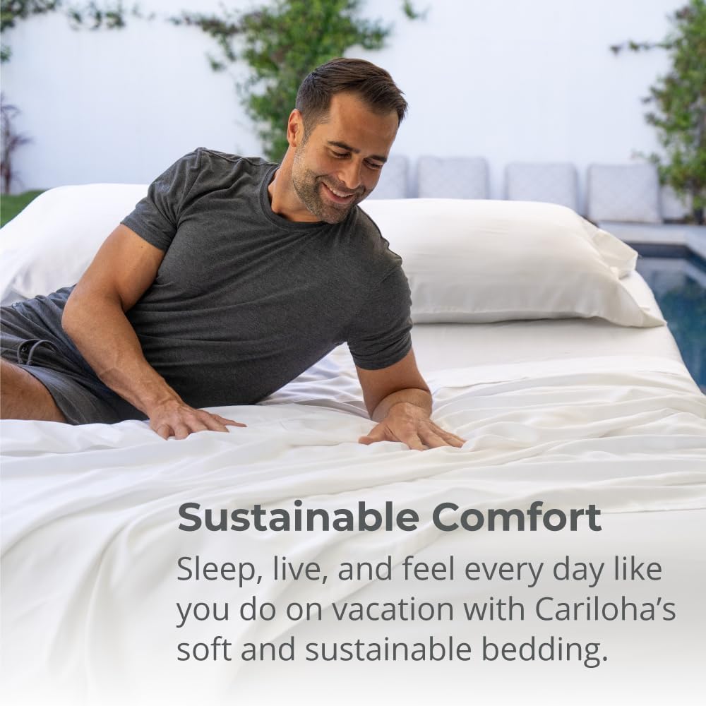 Cariloha Classic 4-Piece Twill Sheet Set - White King