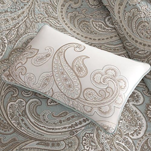 Madison Park Pure Ronan Cotton Quilt Set Blue 4 Piece