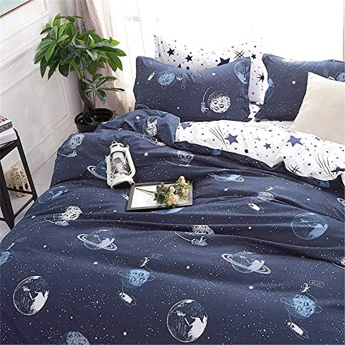 Galaxy Space Duvet Cover Set Twin Boy for Kids