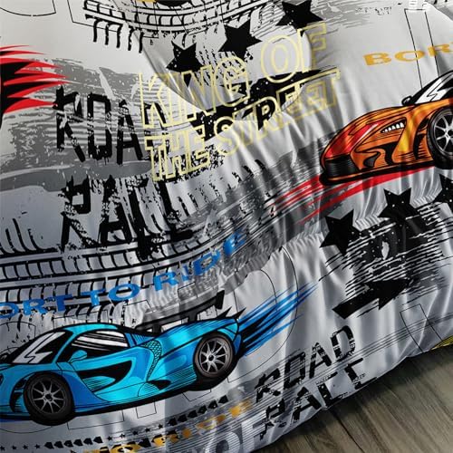 Nttopship Extreme Sport Racing Car 3-Piece Comforter Set