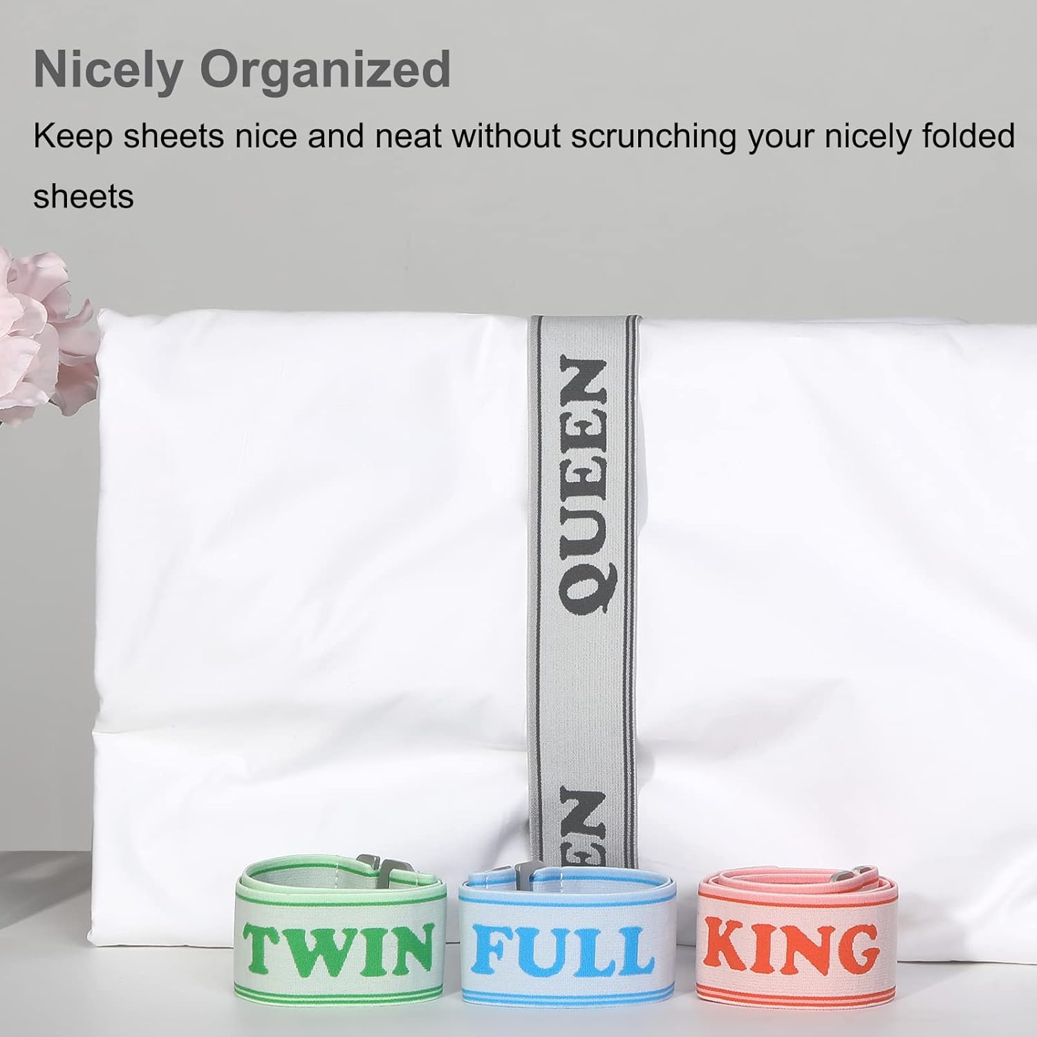 MANWU Sheet Fastener Organizer for Queen Size Beds 2pcs