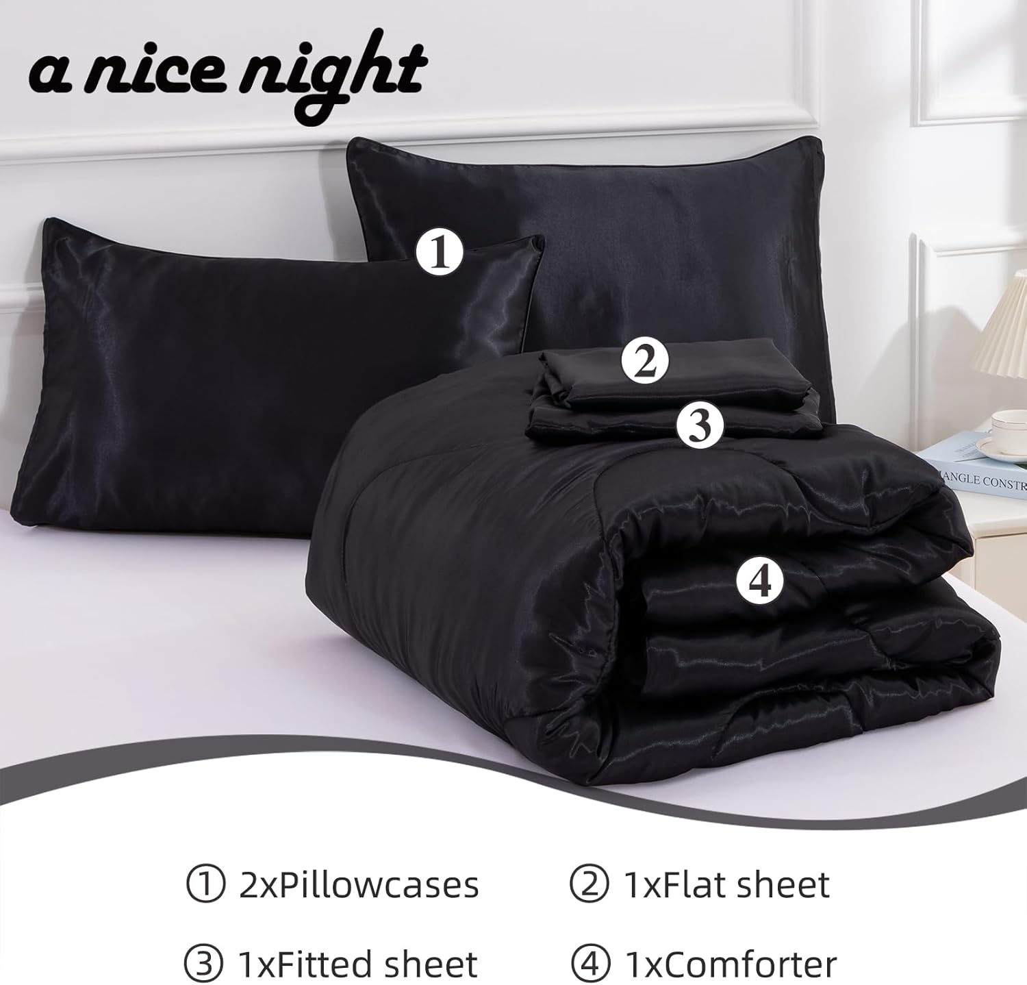 A Nice Night 5PCS Queen Comforter Set