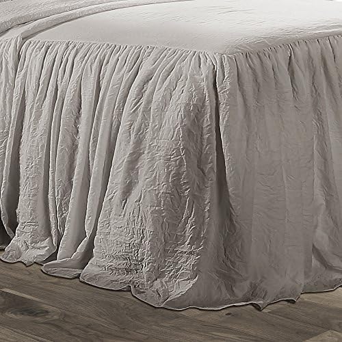 Lush Decor Ruffle Skirt Bedspread Set - 3-Piece King Grey