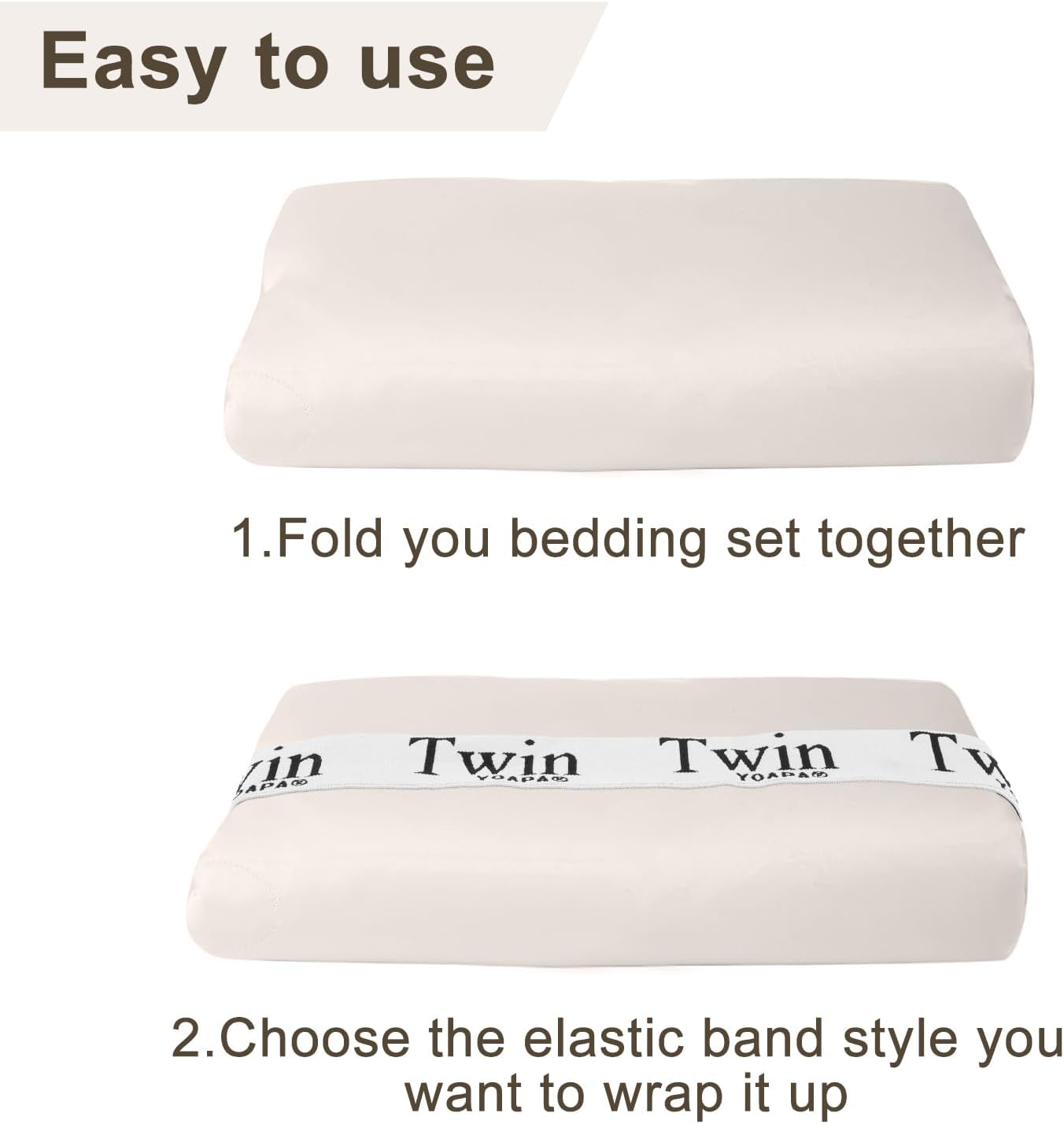 YOAPA 8Pcs Elastic Sheet Straps for Closet Bedding Organizer