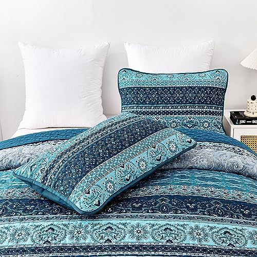 WONGS BEDDING Boho Quilt Set Cal King
