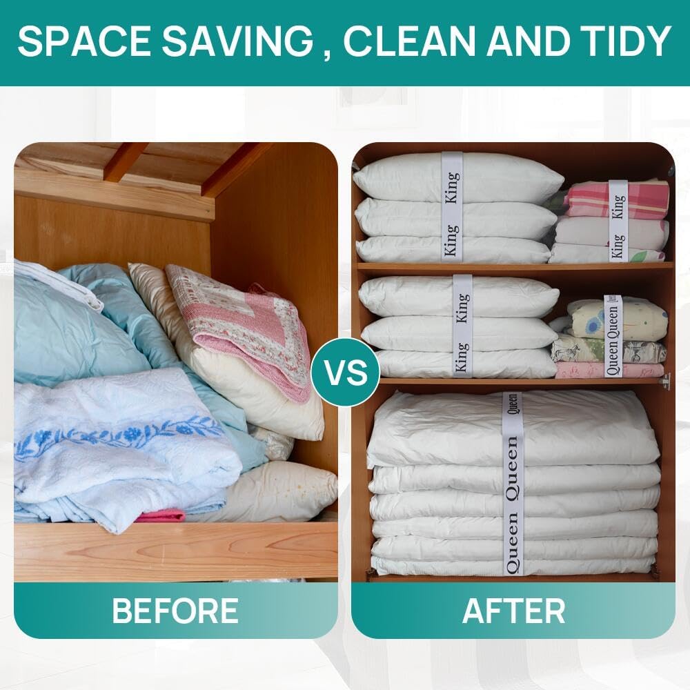 FGY Sheet Organizer Bands for Linen Closet