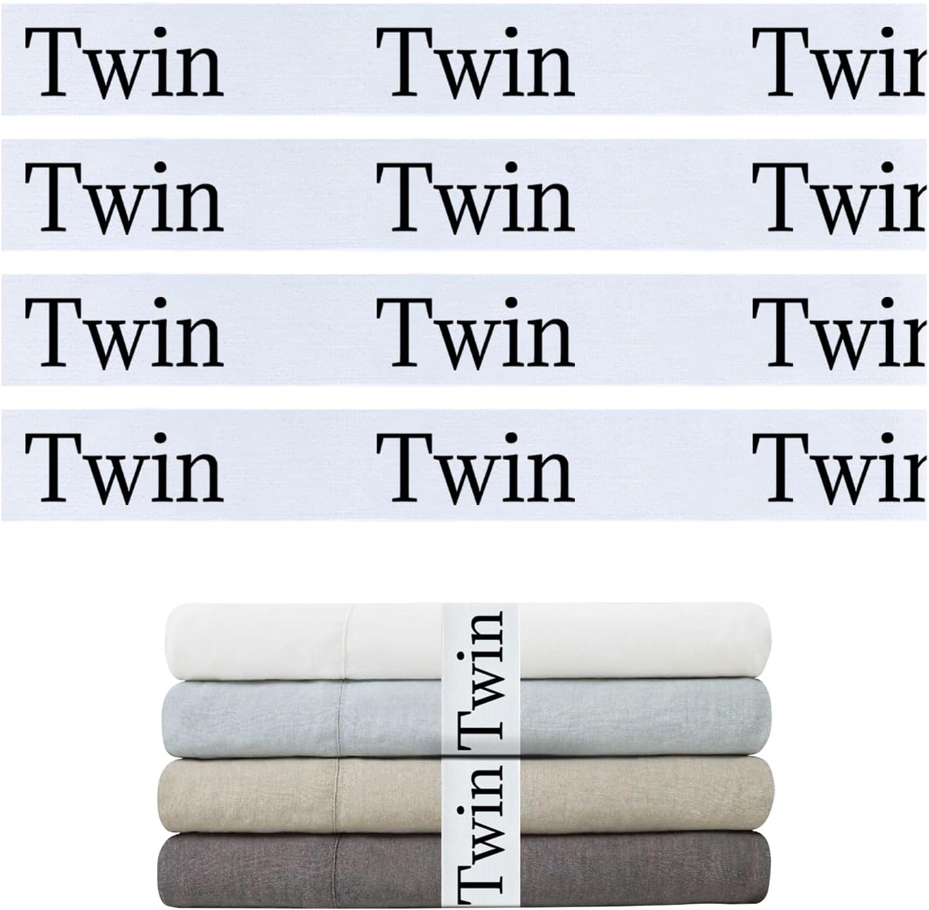 Bozenu Sheet Organizers - 4 Piece Elastic Bed Sheet Straps for Linen Closet