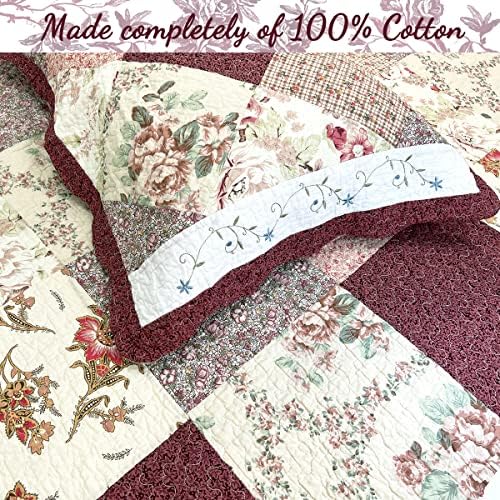 Cozy Line Floral Patchwork Quilt Bedding Set