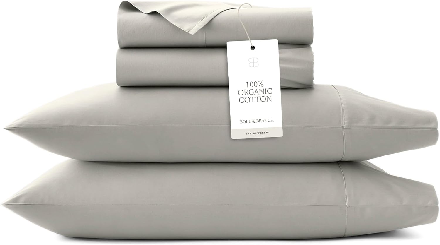Boll Branch Percale Hemmed Sheet Set - Queen Pewter