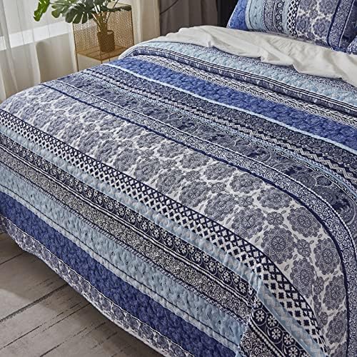 WONGS BEDDING Boho Quilt Set Queen Size 1