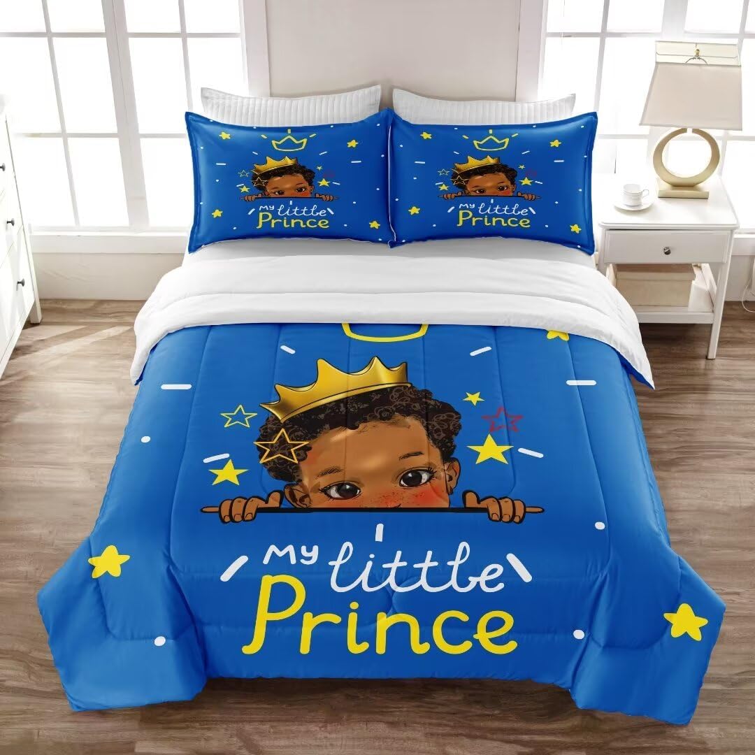 GRAT TIOC Black Boy Comforter Set Twin Size