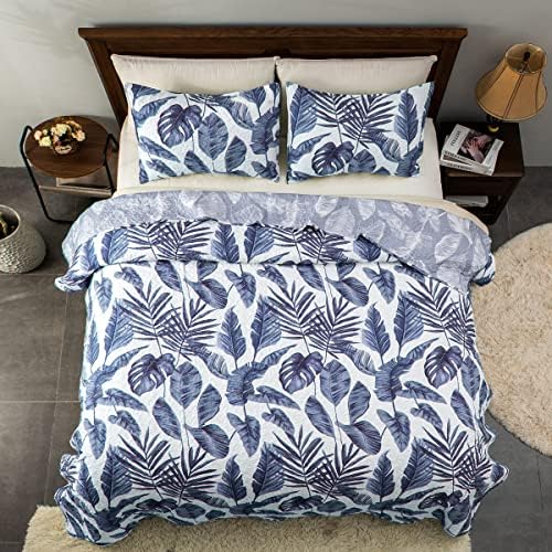 HORIMOTE HOME Tropical Plants Quilt Set King Size 3 Piece