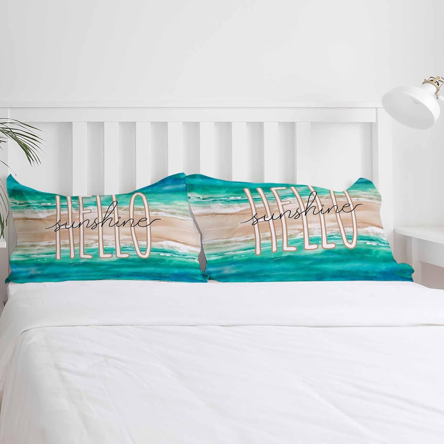 3-Piece Turquoise Ocean Duvet Cover Set with Zipper