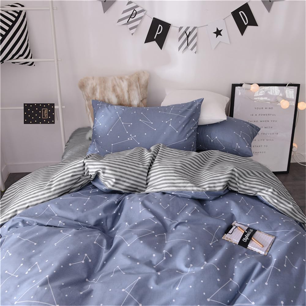 VM VOUGEMARKET Kids Duvet Cover Set Twin Blue 1