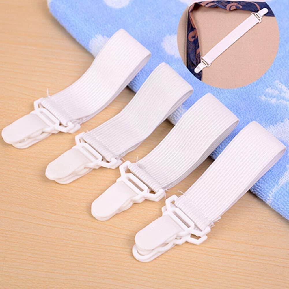 Jinshining White Sheet Straps for Twin Queen King Mattress