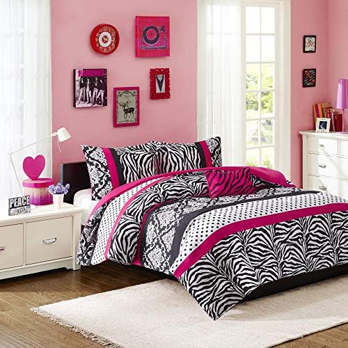 Mi Zone Comforter Set - Zebra Pink 4 Piece