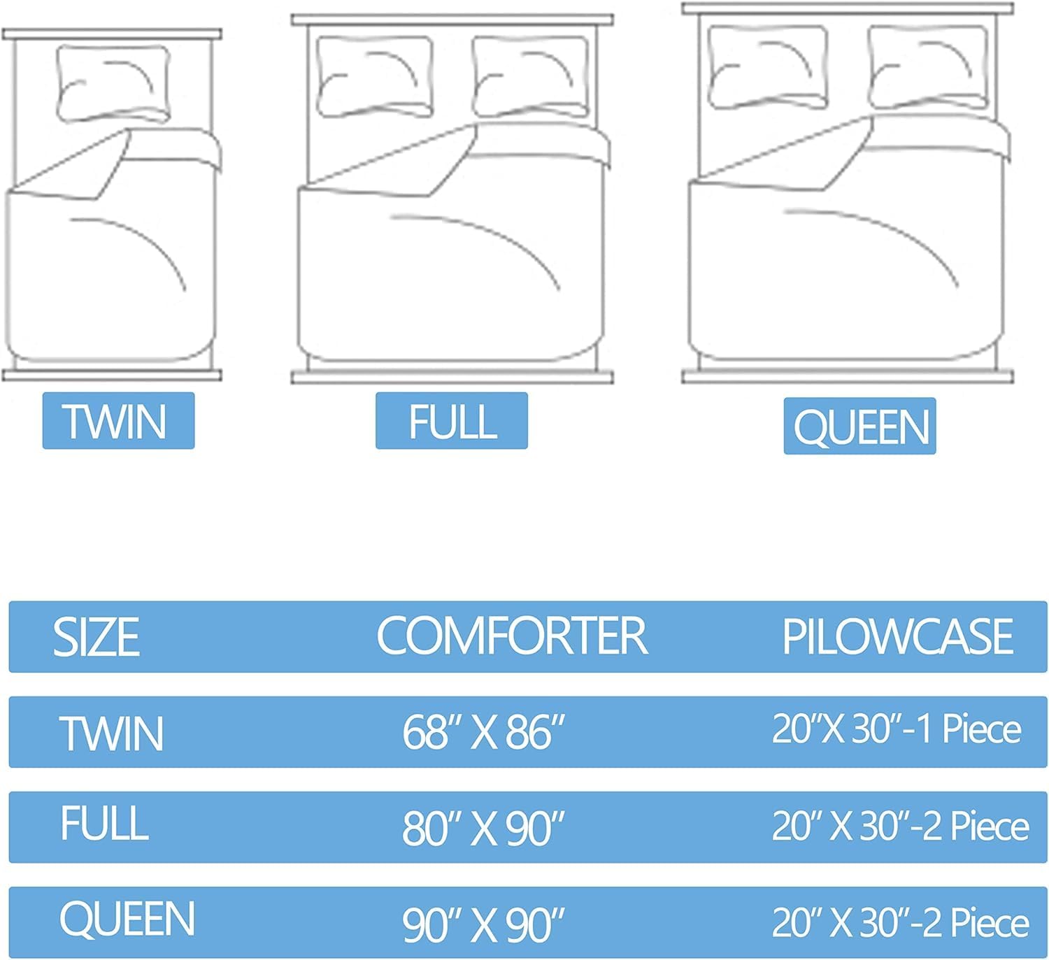 Akkialla Gaming Comforter Set for Kids Twin Size Blue