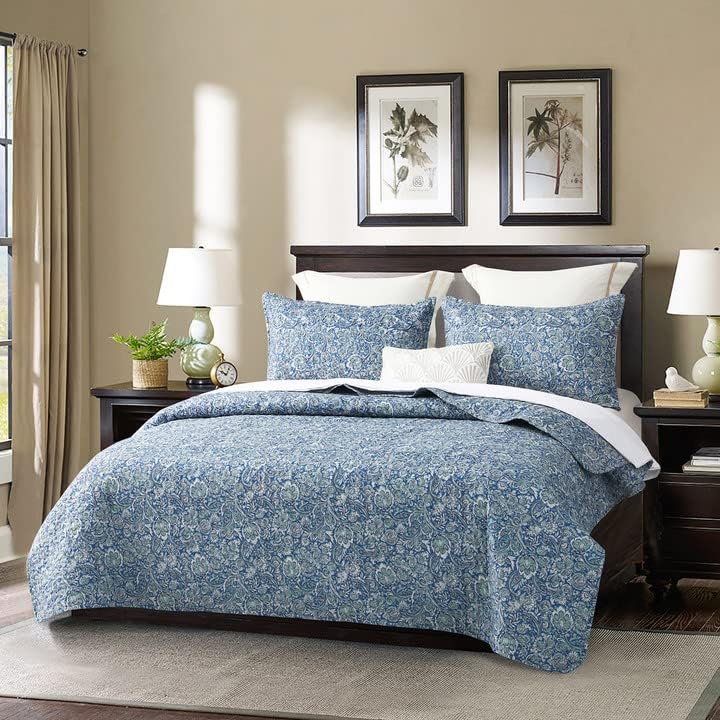 DURLENGEN Boho Quilt Set 3Pcs Cal King