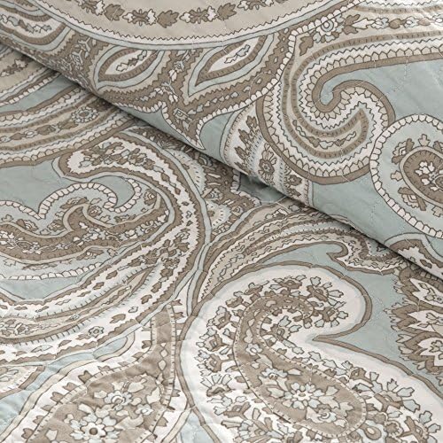 Madison Park Pure Ronan Cotton Quilt Set Blue 4 Piece