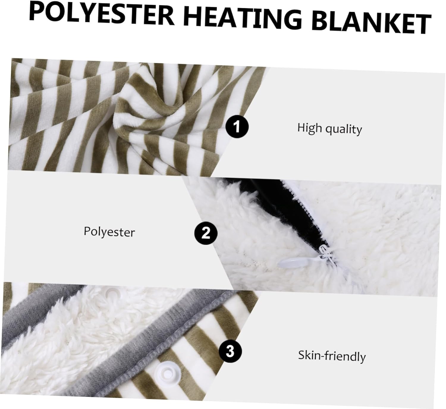 Alipis Heated Blanket Winter Electric Warm Quick Heat