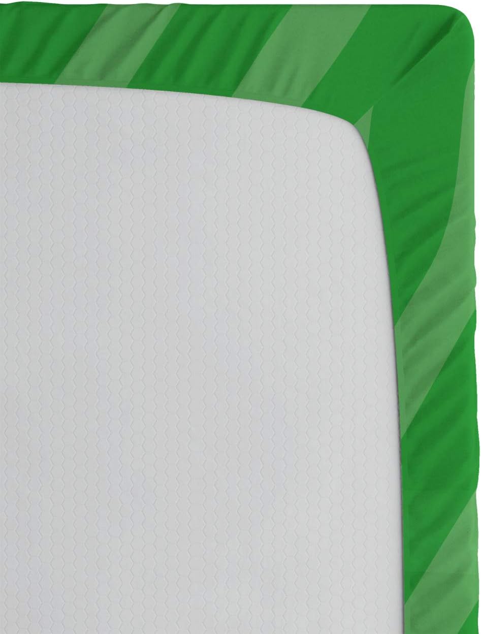 Ambesonne Christmas Alphabet N Fitted Sheet Green Dark Coral White