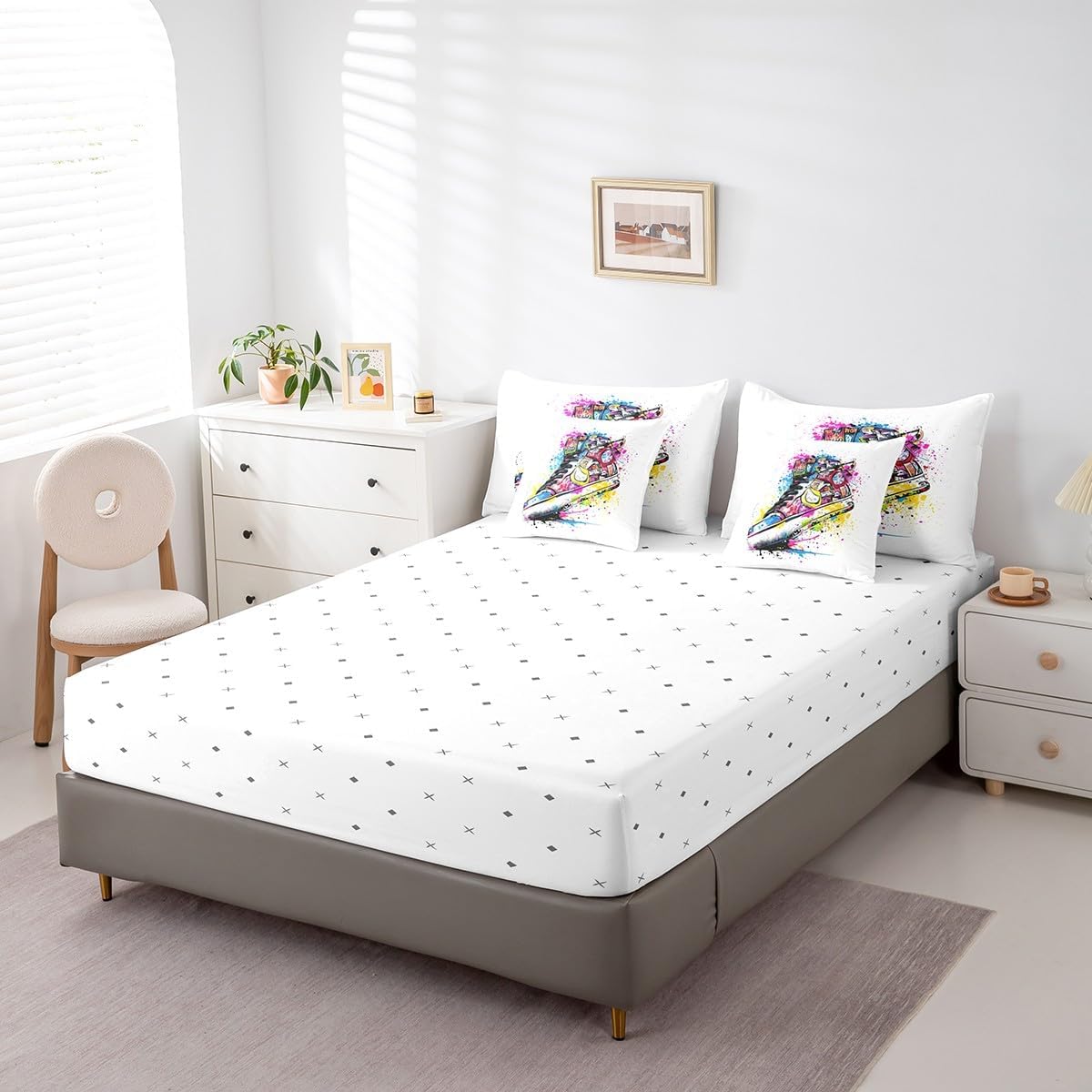 Feelyou Basketball Shoes Kids Comforter Set 7pcs