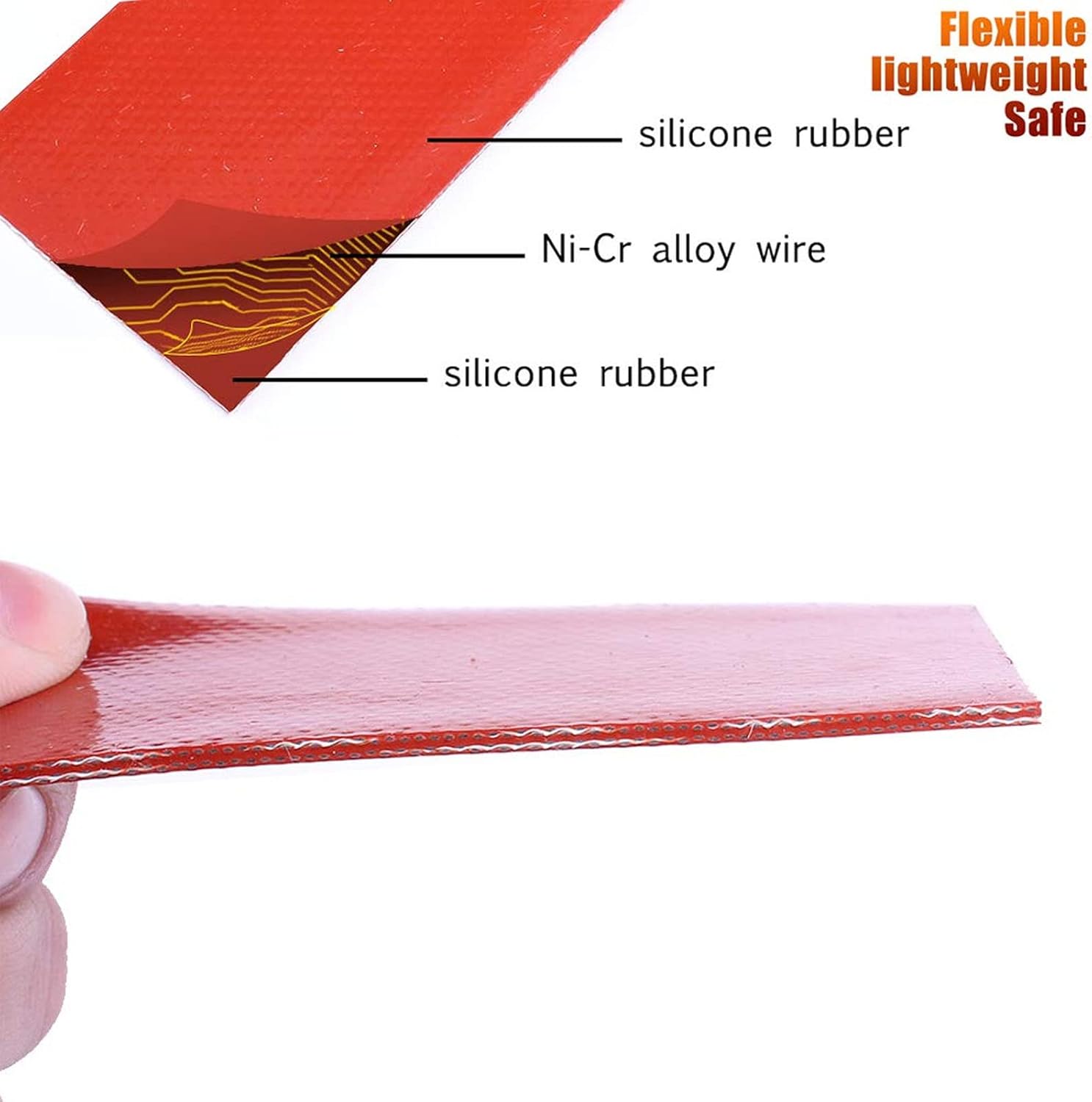 12V Heating Pad with 4 Silicone Rubber Pads for Industrial Use