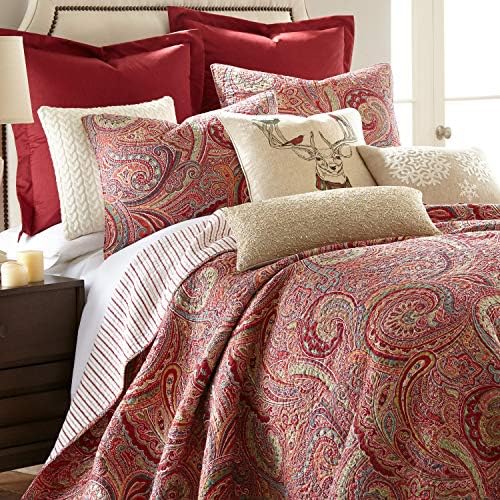 Levtex Home Spruce Red Quilt Set - King Size