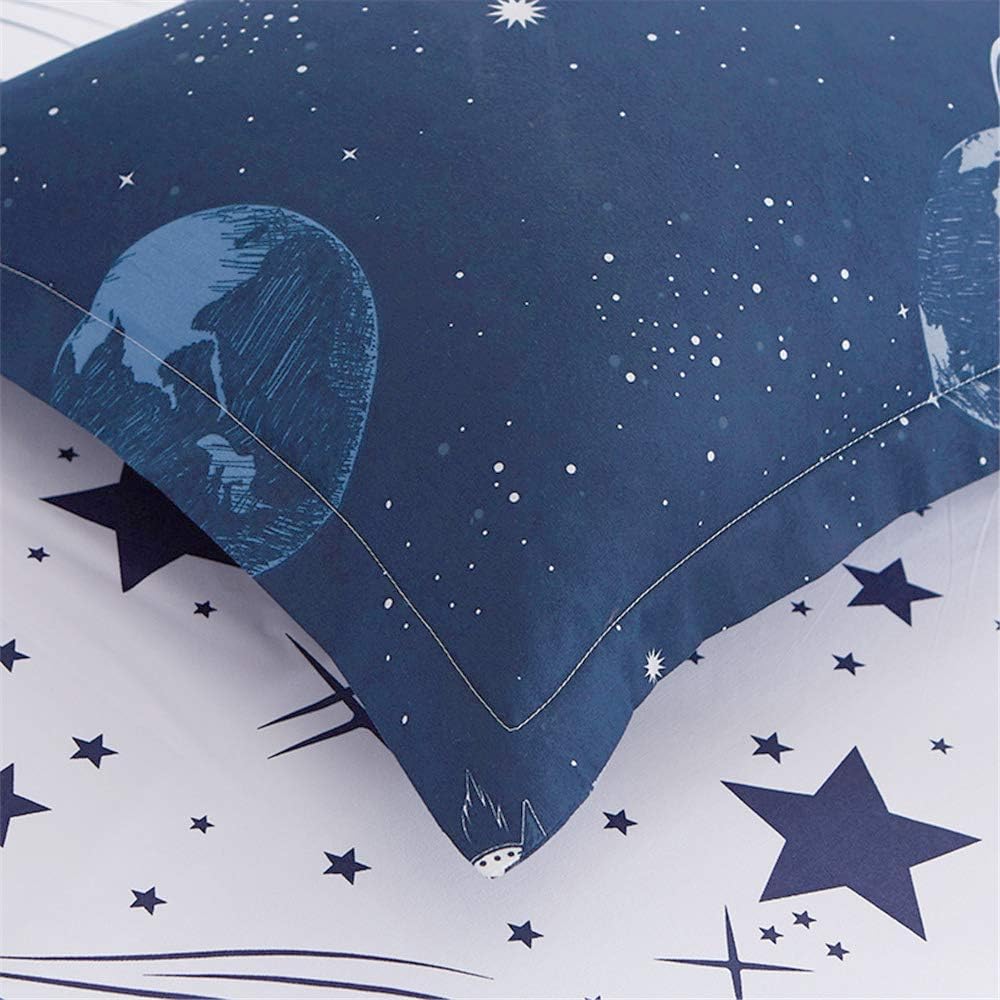 Galaxy Space Duvet Cover Set Twin Boy for Kids