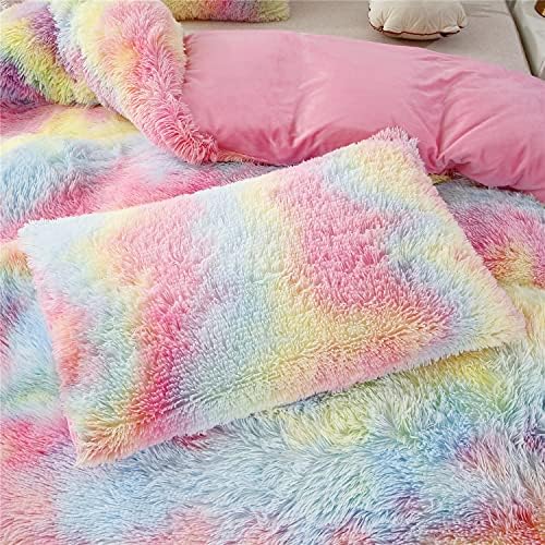 RYNGHIPY 3Pcs Rainbow Girls Duvet Cover Set Twin Size 1