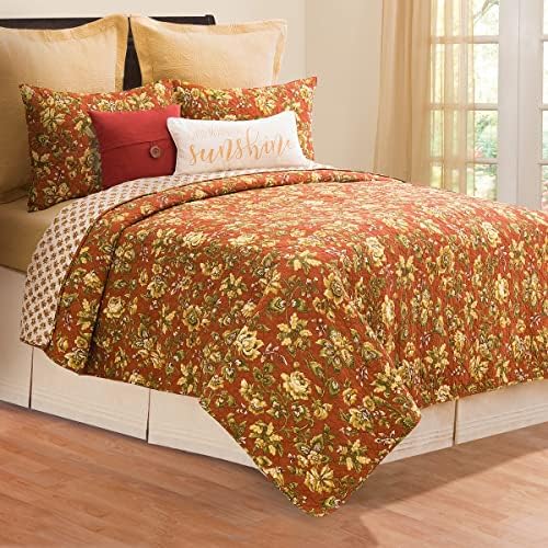 CF Home Estelle FullQueen 3-Piece Reversible Coverlet Quilt Set